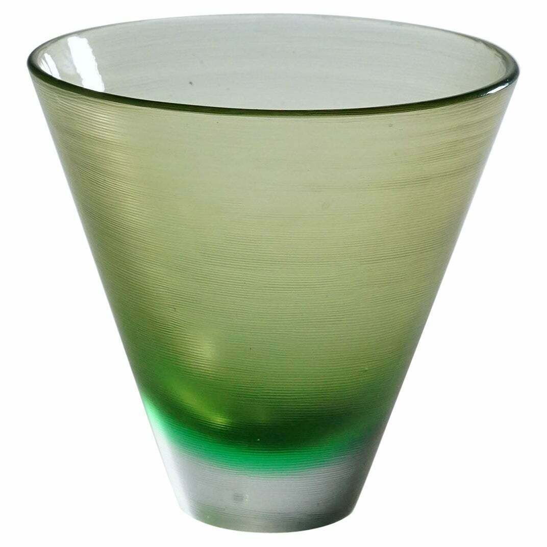 Venini Art Glass Vase With Inciso Decoration Paolo Venini, Murano 1956