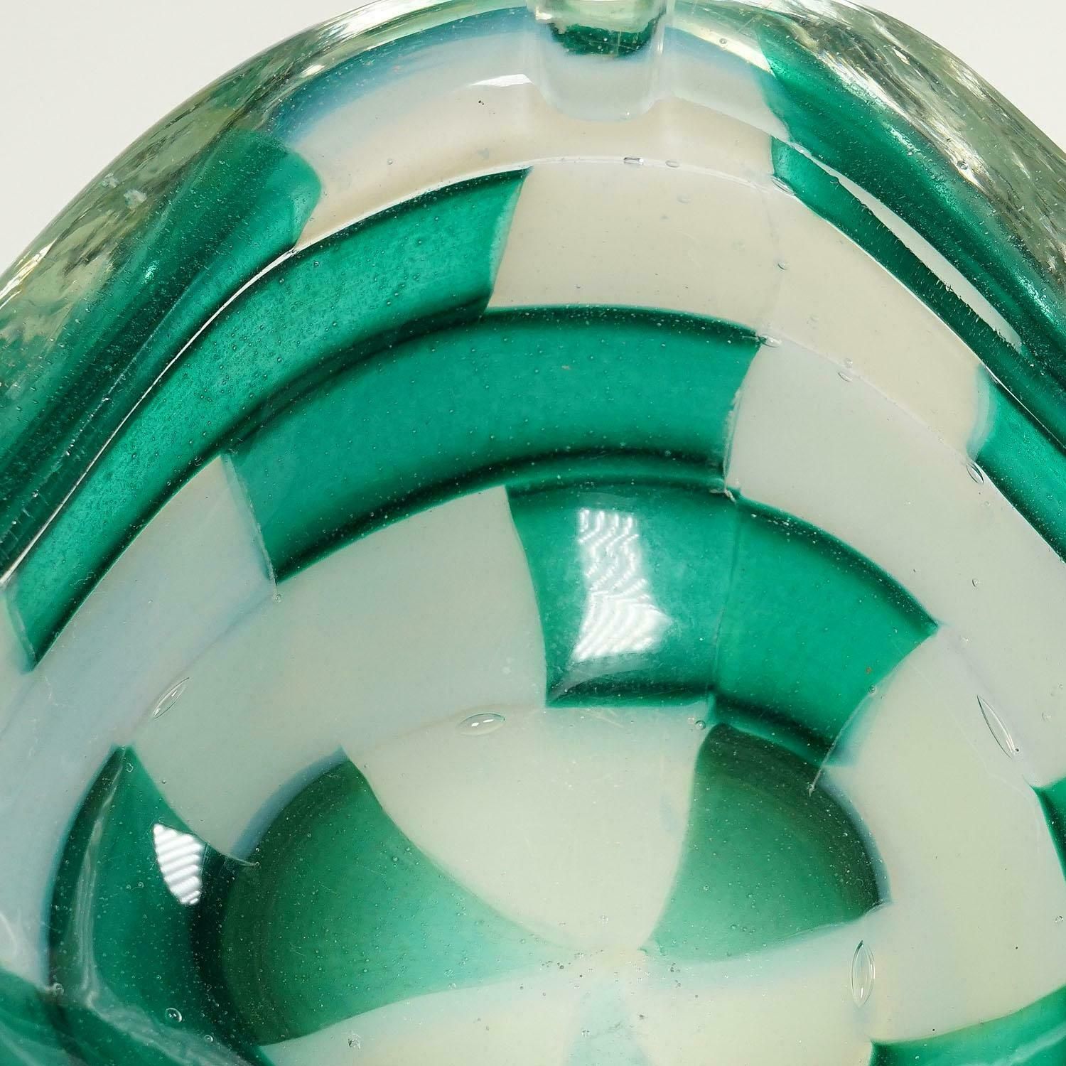 Vintage Murano Pezzato Art Glass Ashtray By Barovier & Toso 1950s photo vintage
