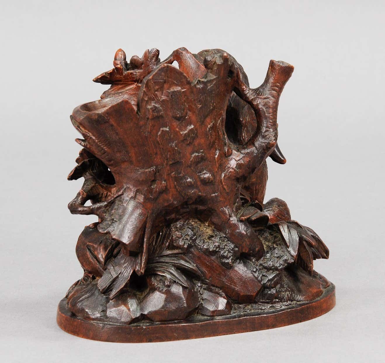 Fine Carved Black Forest Statue Of A Disabled Dog Brienz Circa 1900 photo vinterior