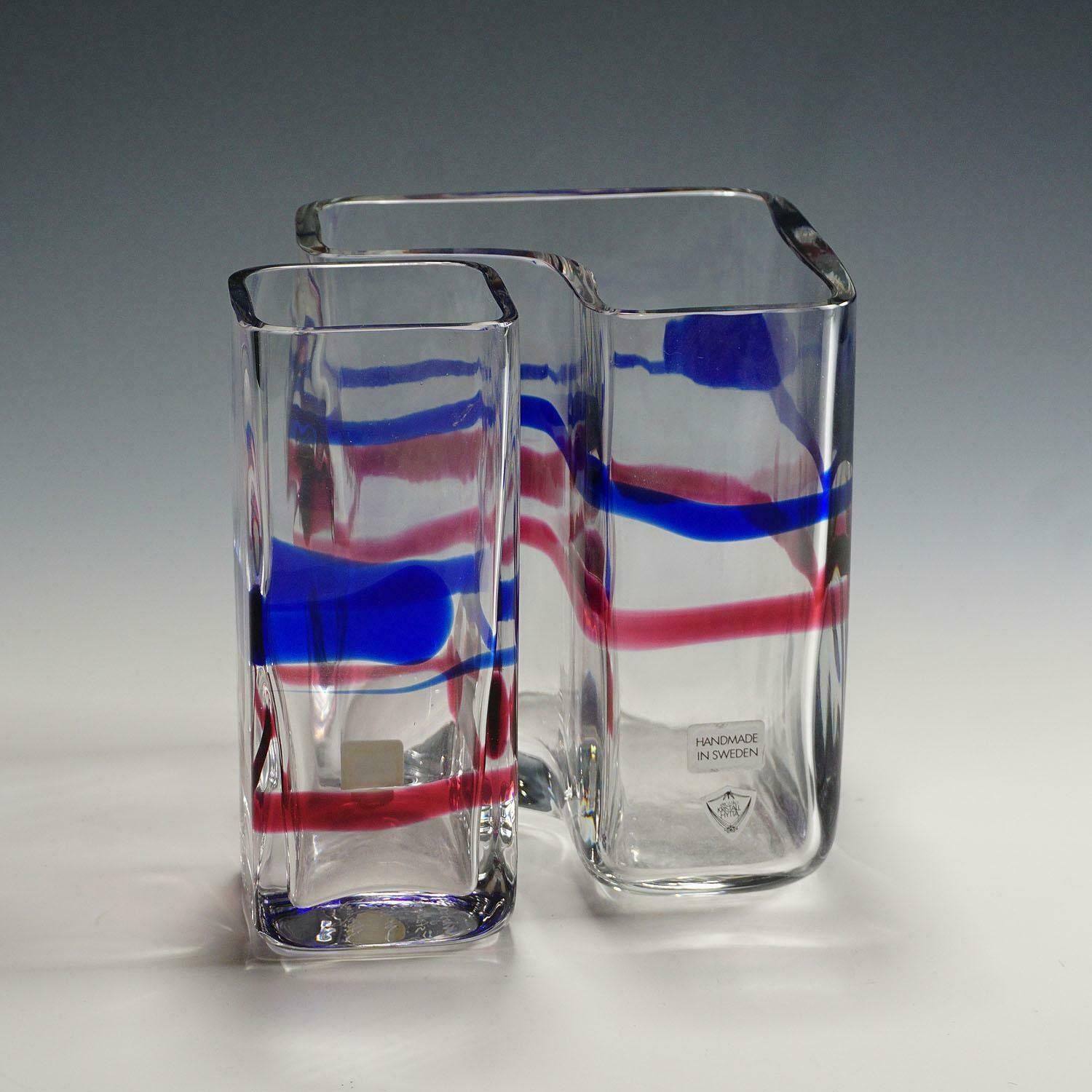 Art Glass Vases By Erick Hoeglund For Vrigstad Glassworks Ca. 1980s photo 462.0