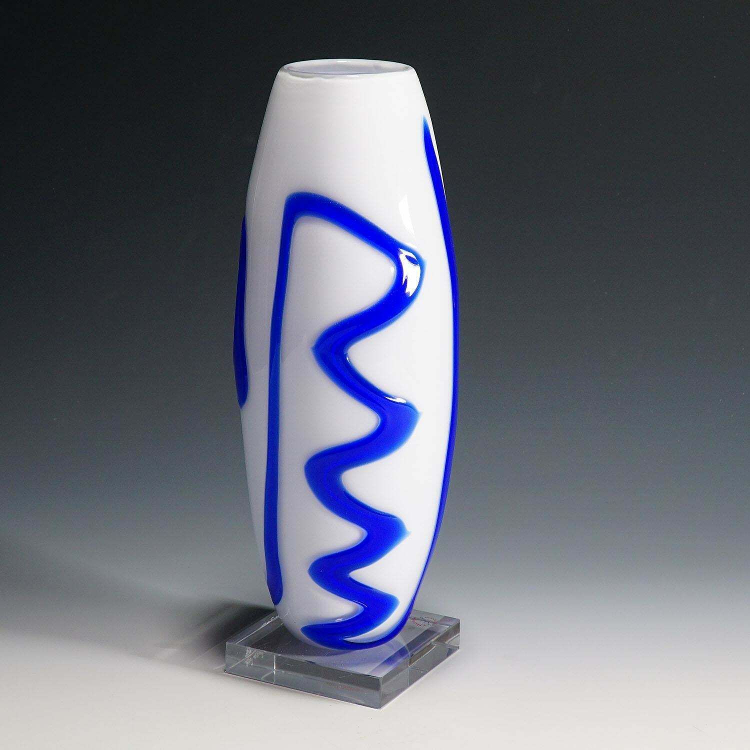Large Murano Art Glass Vase By Francesca Rosella For V. Nason & C. photo for sale