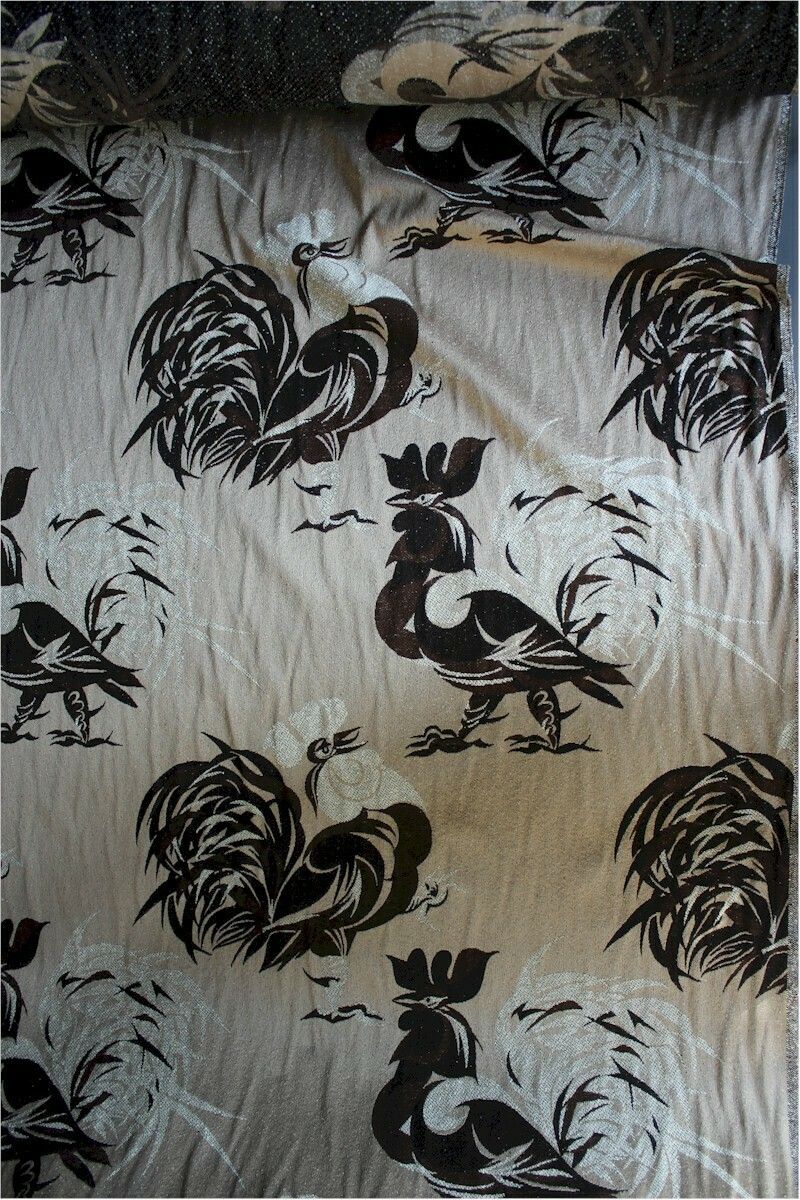 Roll Of Edinburgh Weavers "Cockerels" Fabric, photo furniture