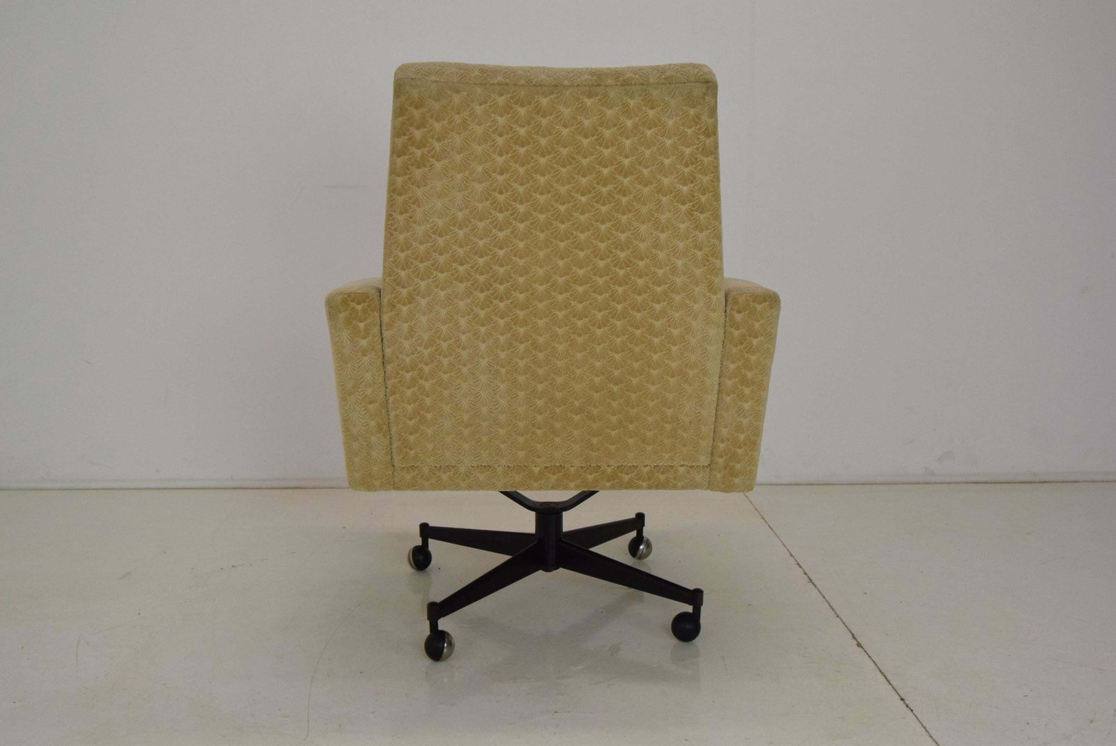 photo for sale Mid Century Swivel Armchair With Wheels,1970's.