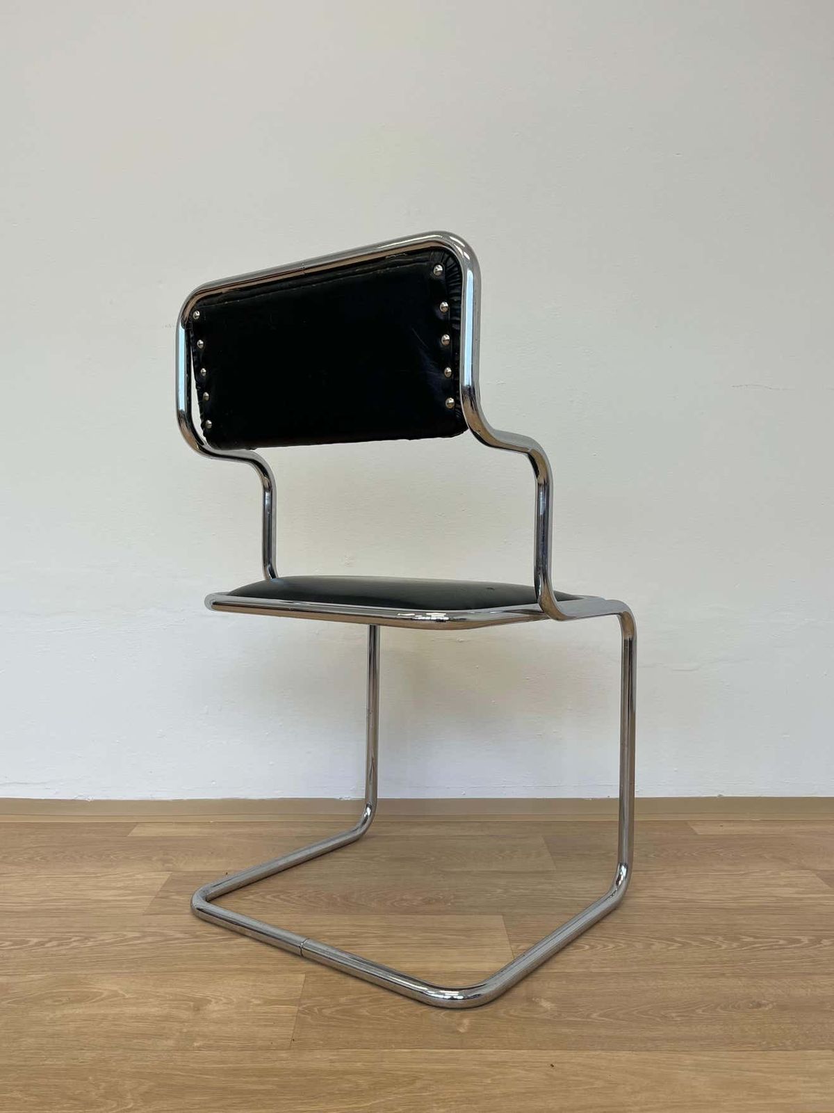 Mid Century Chrome Chair By Arch  Ladislav Vrátník For Restaurant In Prag 1970s photo vinterior