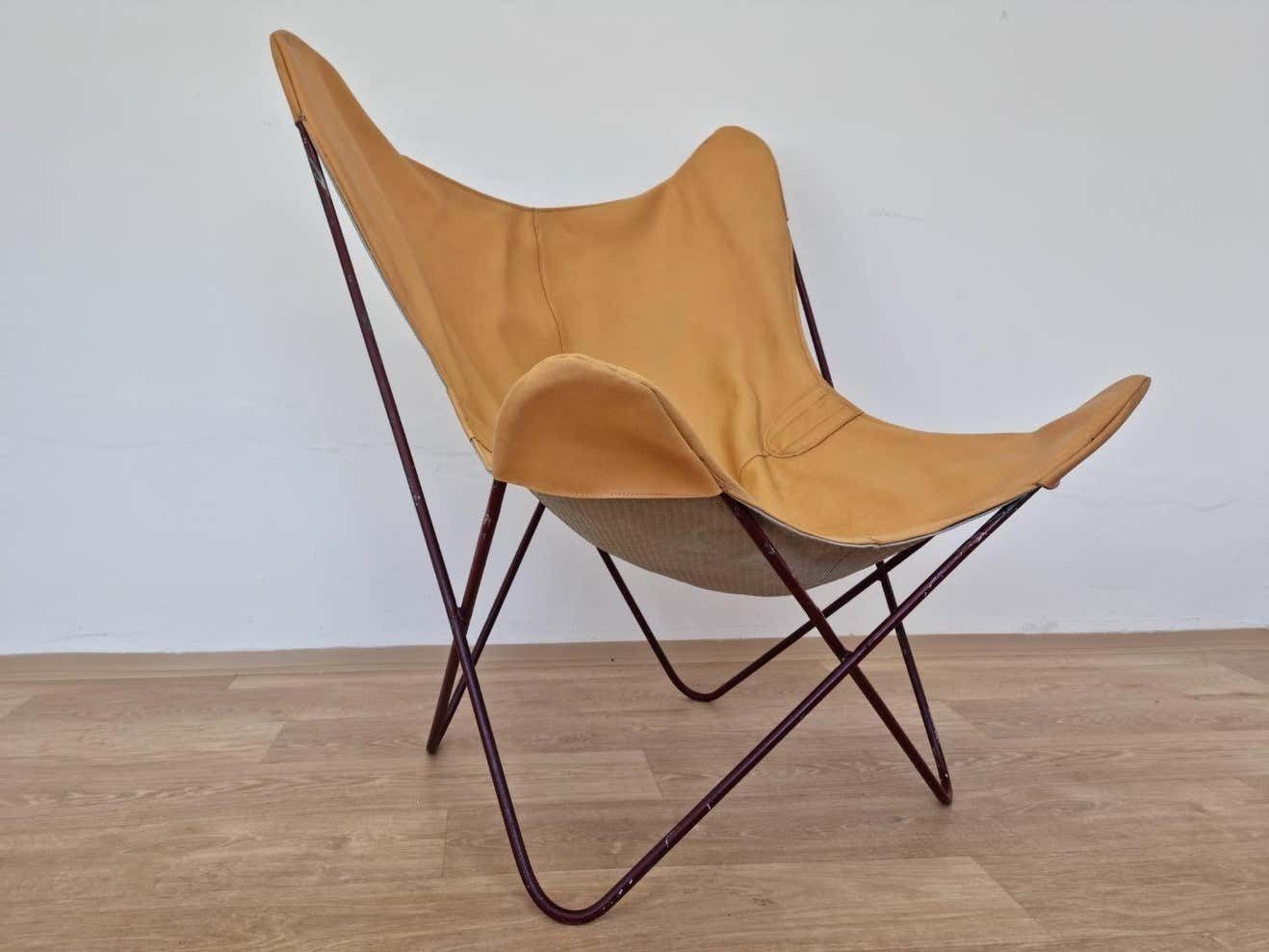 Vintage Mid Century Bkf Hardoy Butterfly Chair  1970s photo Furniture