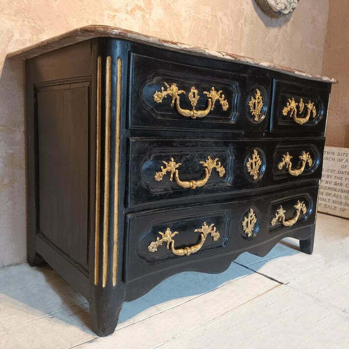 18th Century Marble Topped Chest Of Drawers photo furniture
