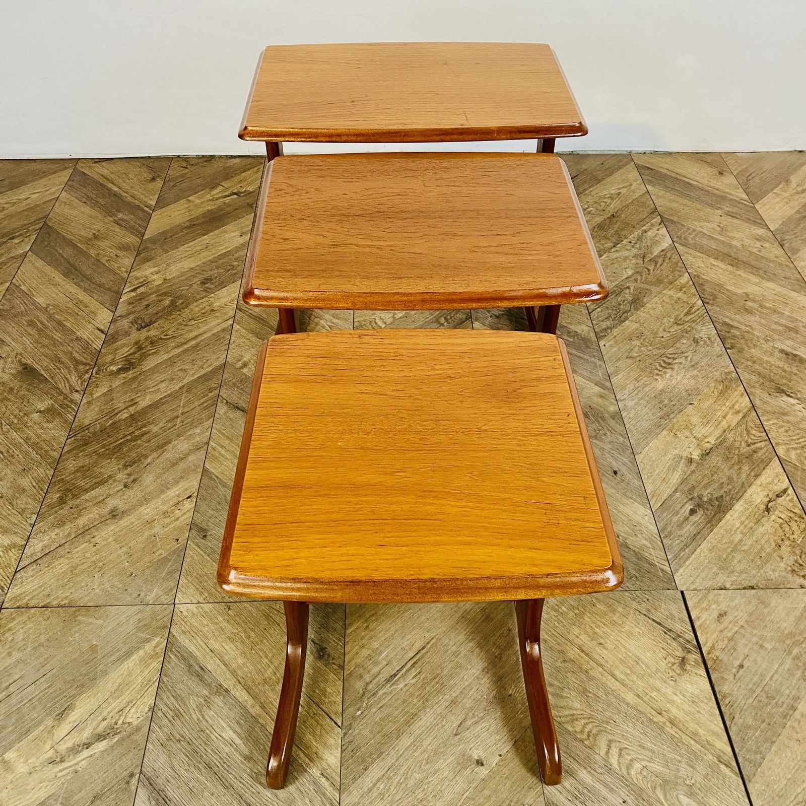 Vintage Teak Nest Of Tables, Set Of 3, 1970s photo vinterior