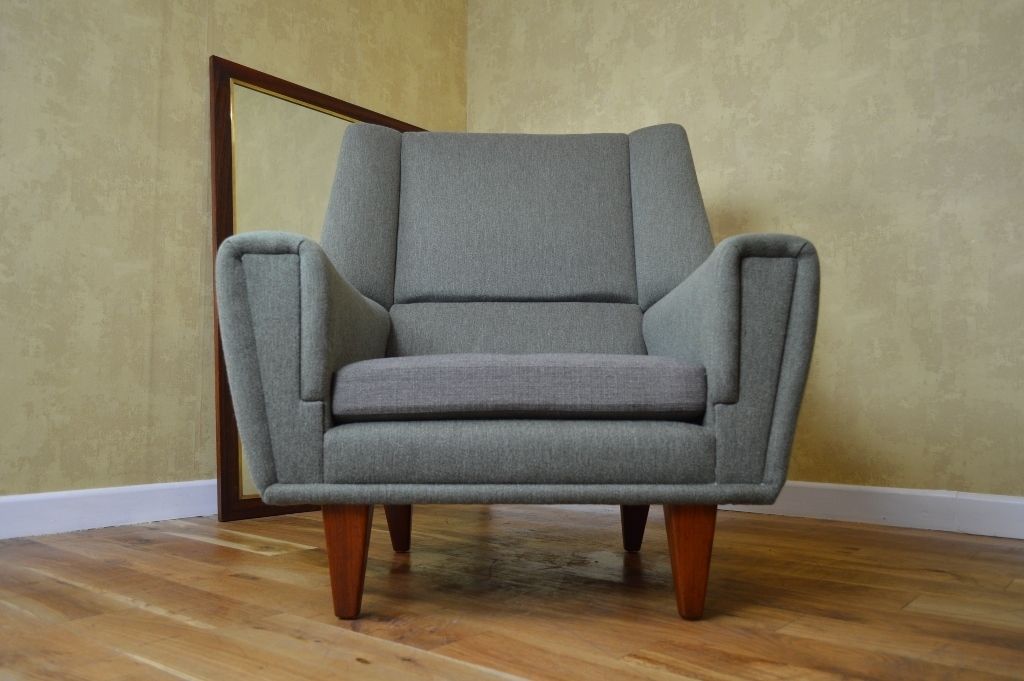 1960’s Kurt Ostervig Model 61 Armchair For Rolschau Mobler For Upholstery.