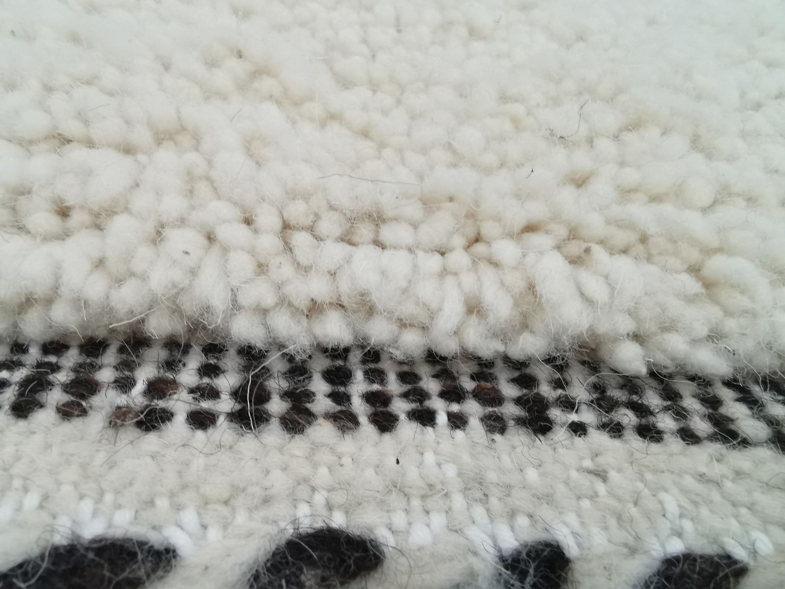 No Custom Fees. 170x170 Cm Handmade Moroccan Square Berber Rug. Natural Wool. Beni Ouarain Carpet photo vintage
