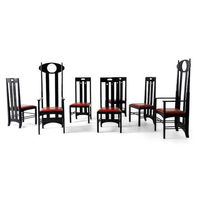 Stoelen In De Stijl Van Charles Rennie Mackintosh, Vermoedelijk Jaren 1970