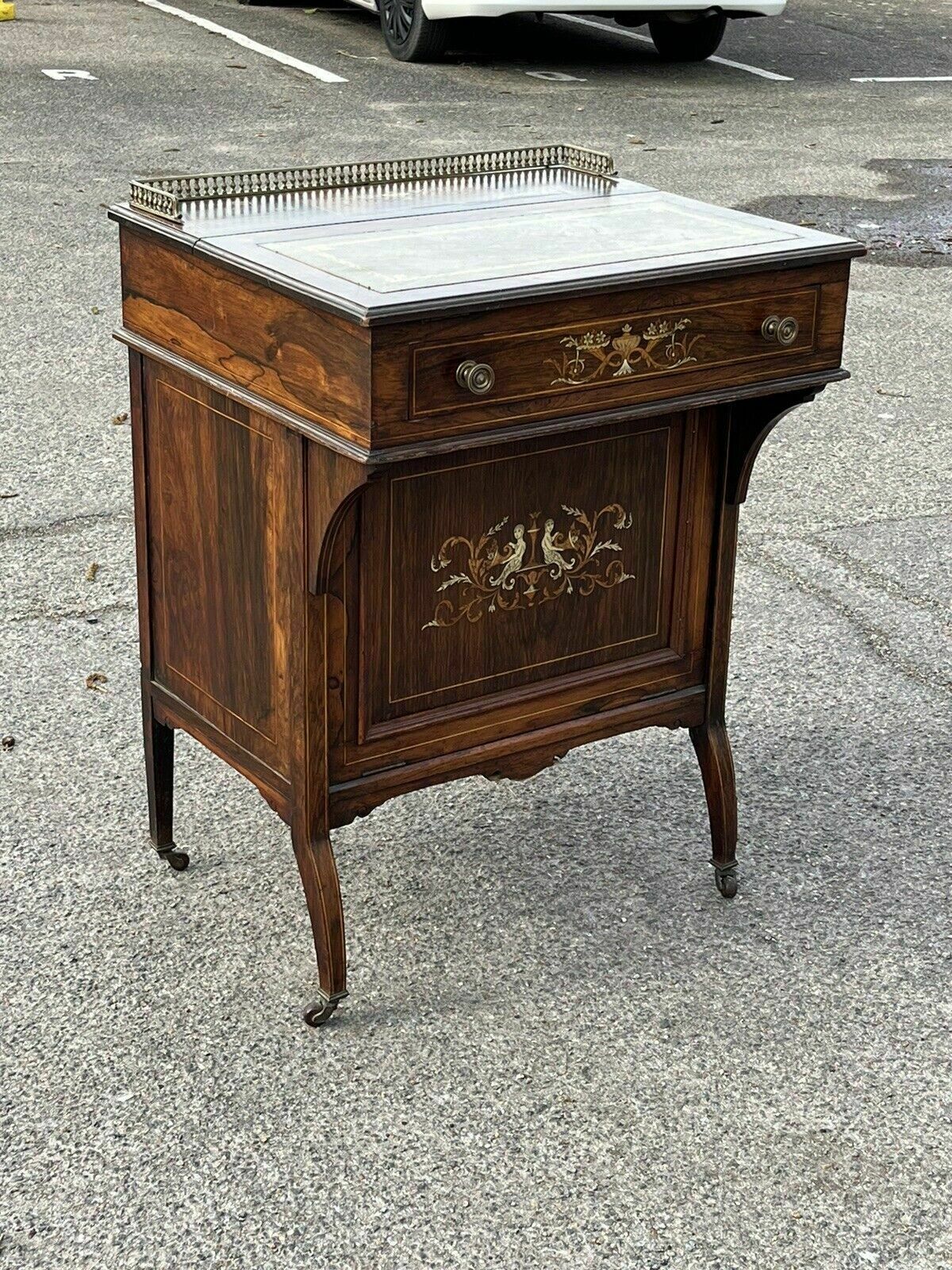 photo buy Victorian Rosewood Davenport Desk And Chair Possibly By James Shoolbred