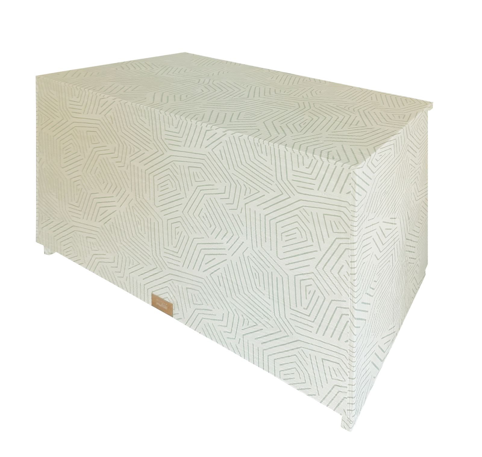 "Sahara Rhythm" Restyled Chest Of Drawers By Habitat Improver With Textured Wallpaper, Paint And Wood Knobs photo vinterior