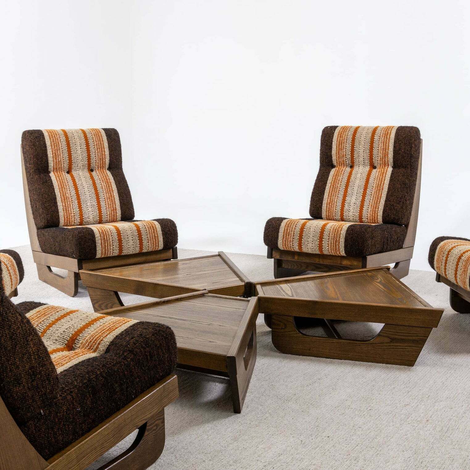 Modular Seating Group With Five Lounge Chairs, Italy 1950s photo buy