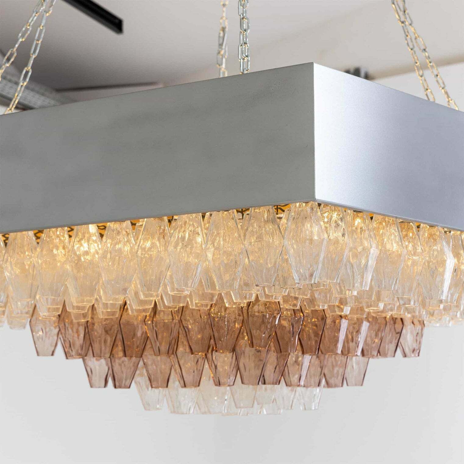 Venini Poliedro Chandelier, Italy Mid 20th Century photo 8395.0