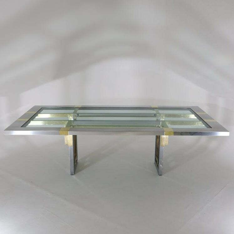 Grande table à manger, Italie, années 1970 photo vintage