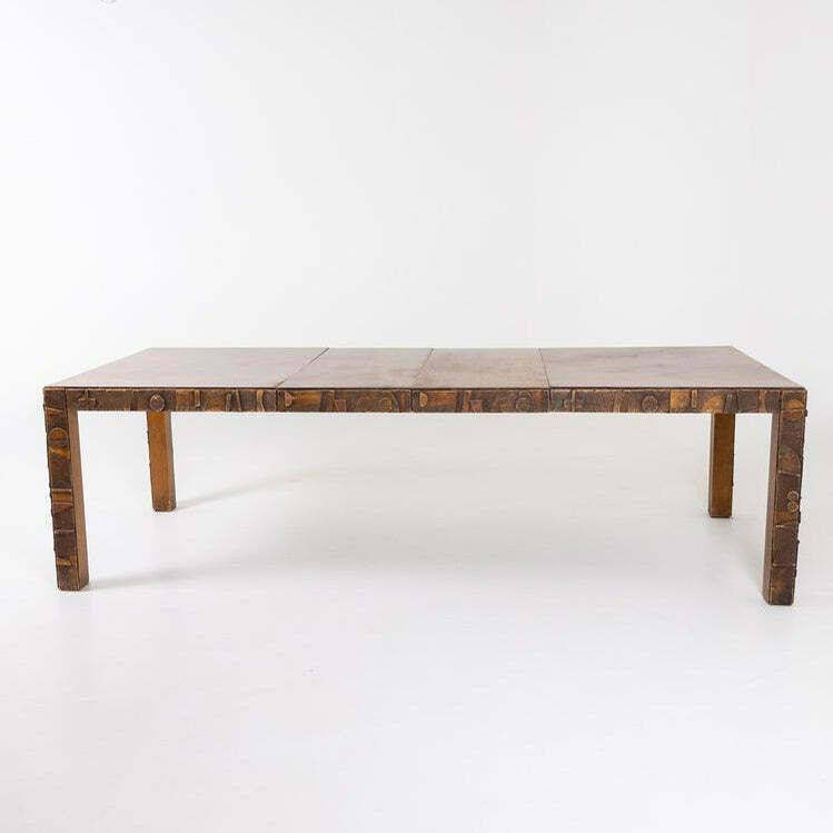 Brutalist Dining Table, The Lane Co, Altavista, USA 1960s photo furniture