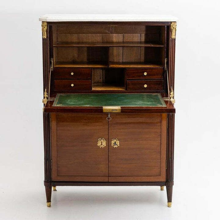 Louis Seize Secretaire à Abattant, Eind 18e Eeuw photo for sale