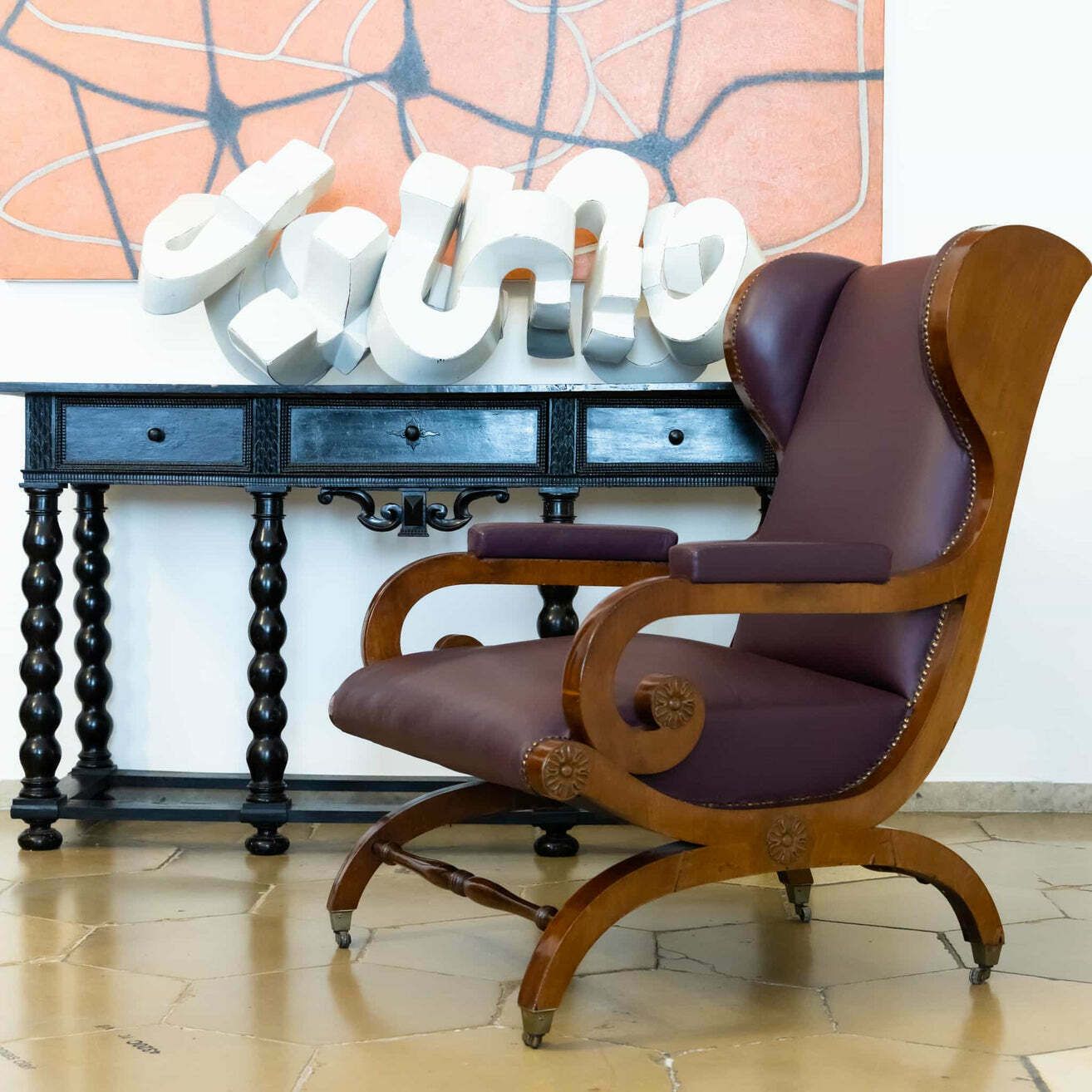 Wingback Chair After A Design By Schinkel, Berlin Circa 1830