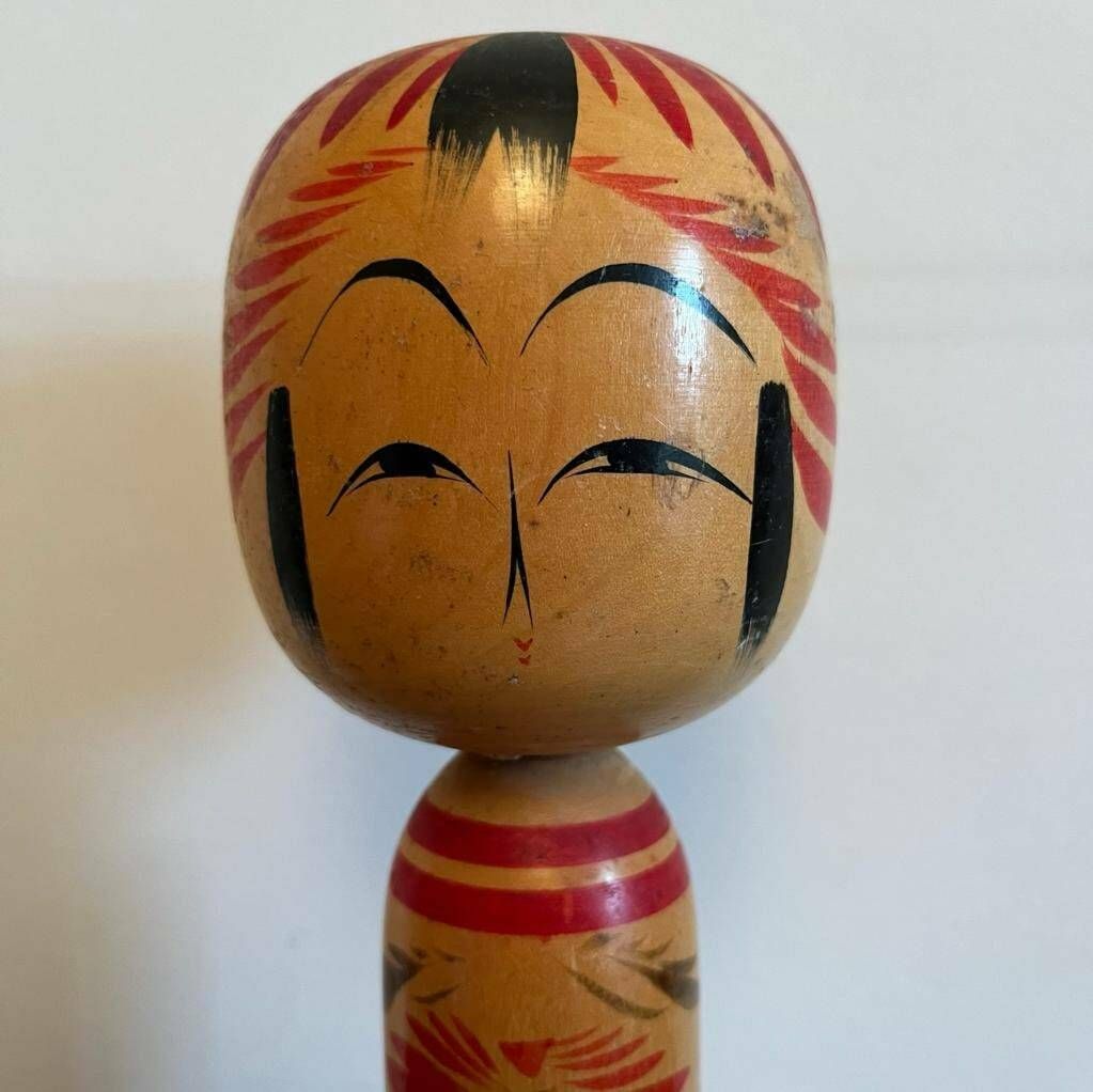 Vintage Japanese Kokeshi Wooden Doll ,Signed photo for sale