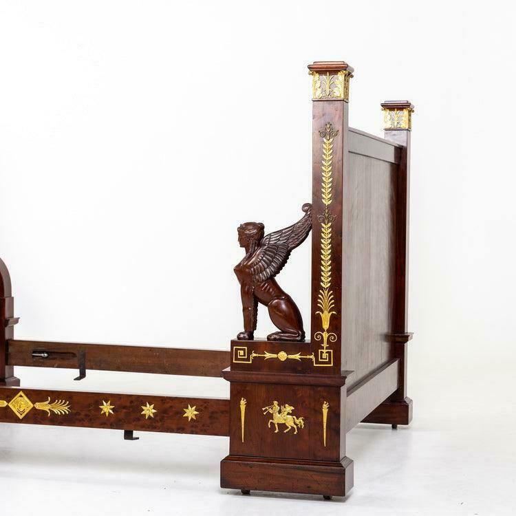 Empire Bed With Winged Caryatids And Firegilt Bronze Applications, France Circa 1815/20 photo buy