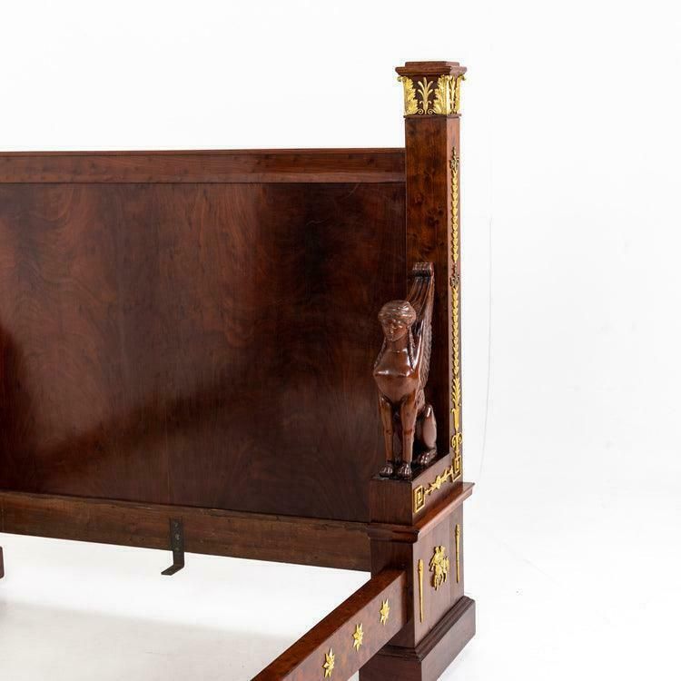 photo vinterior Empire Bed With Winged Caryatids And Firegilt Bronze Applications, France Circa 1815/20
