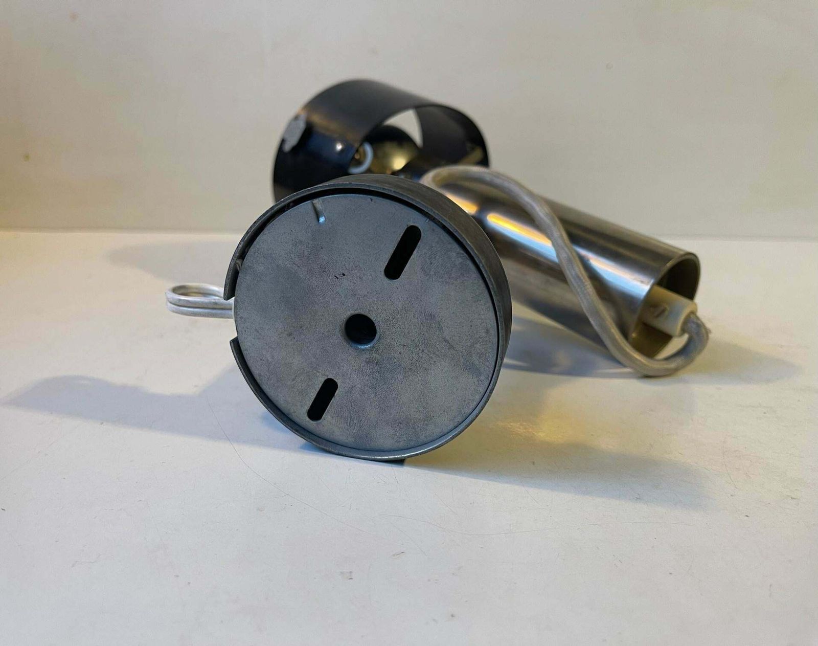 Scandinavian Industrial Steel Wall Light By Nordisk Solar, 1970s photo vintage