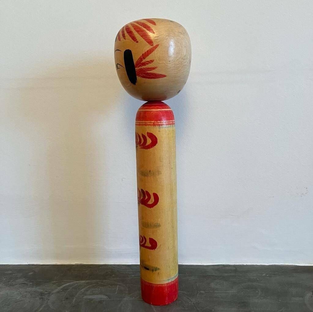 Vintage Japanese Kokeshi Wooden Doll Side Signed photo for sale