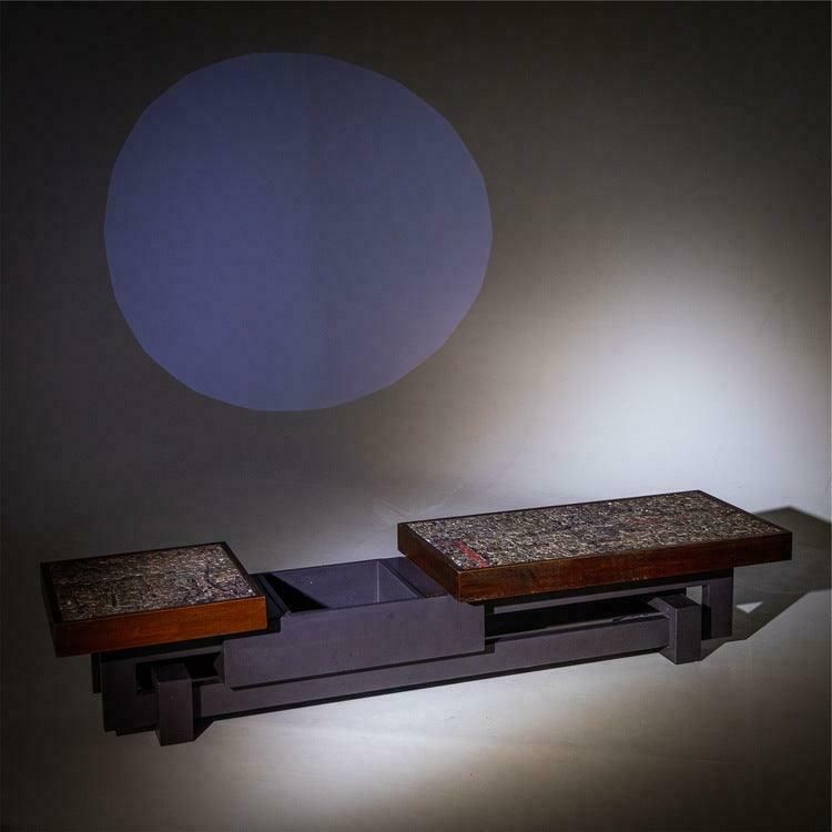 Coffee Table With Stone Mosaic, Probably Italy, Mid 20th Century photo furniture