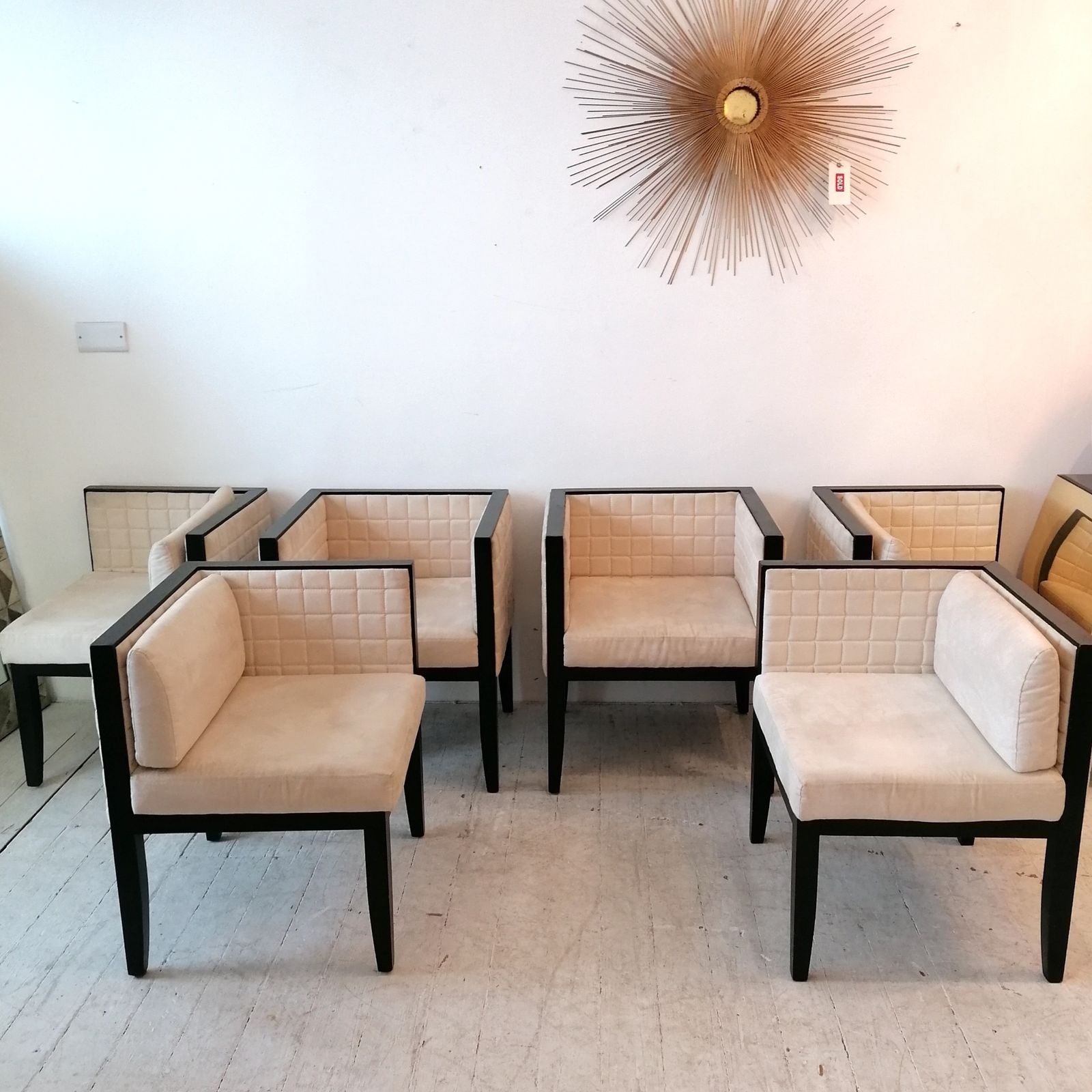 photo vintage Set Of 6 Vintage Yale Dining Chairs By Pietro Costantini, Italy, 1980s/90s, Josef Hoffman Style.