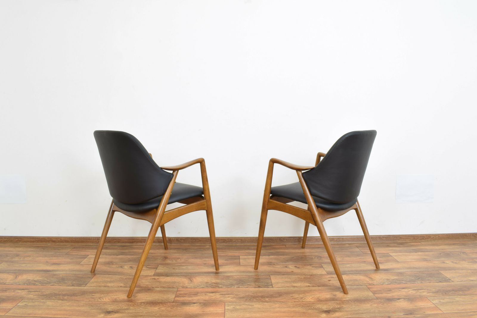 Mid Century Swedish Leather Armchairs By Alf Svensson For Dux, 1960s, Set Of 2 photo 1795.0