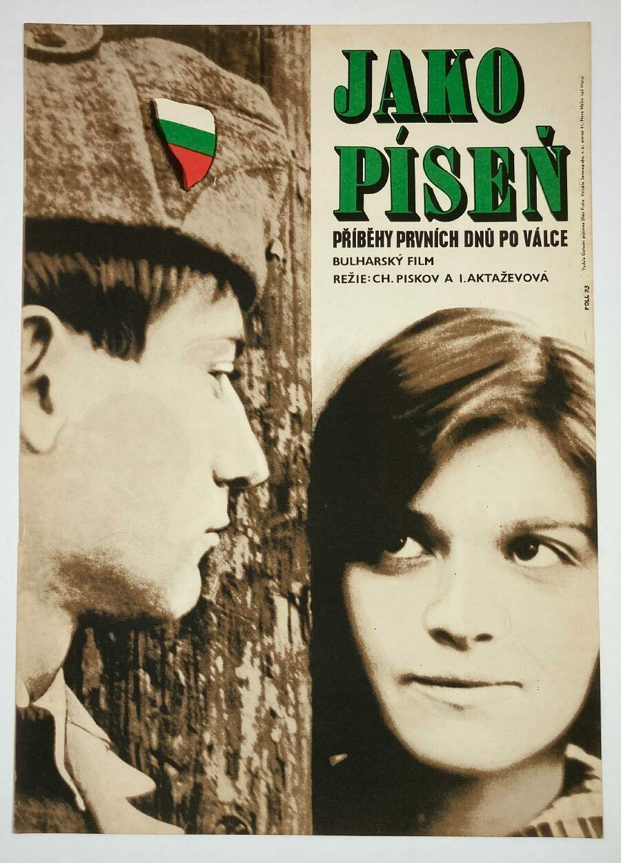 Original Film Poster, Like A Song, Dobroslav Foll, 1973, Genuine Czech Vintage Print