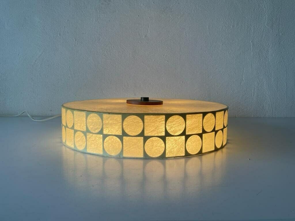 Round Cocoon Large Flush Mount Ceiling Lamp By Goldkant, Achille Castiglioni Era, 1960s, Germany photo Lighting
