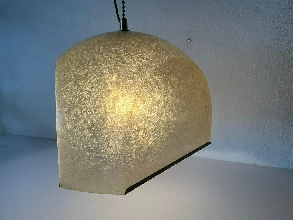 Extraordinary Italian Design Fiberglass Xl Pendant Lamp, 1960s, Italy photo vinterior