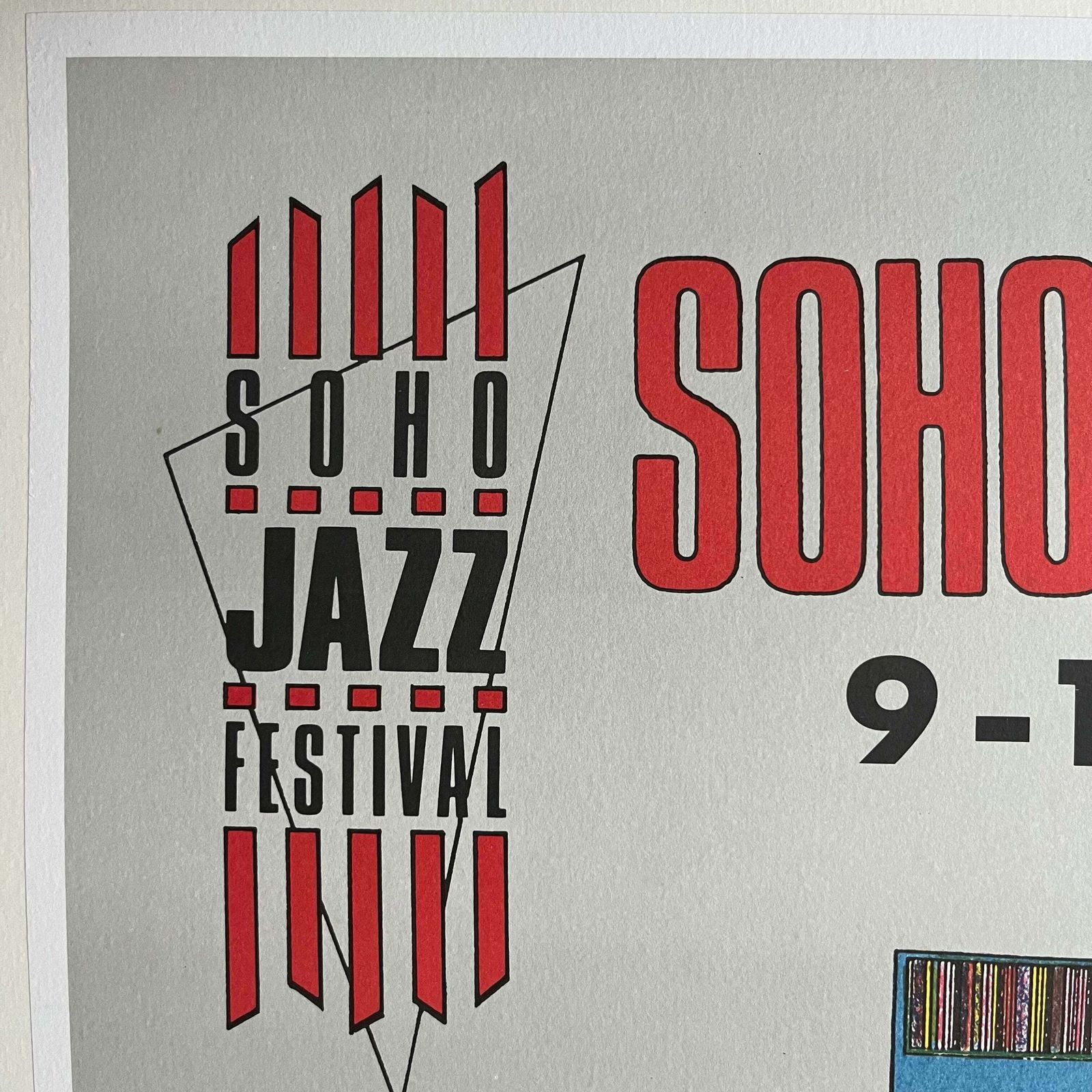 Original 1980's British Rail Soho Jazz Festival Poster By Eduardo Paolozzi photo Art