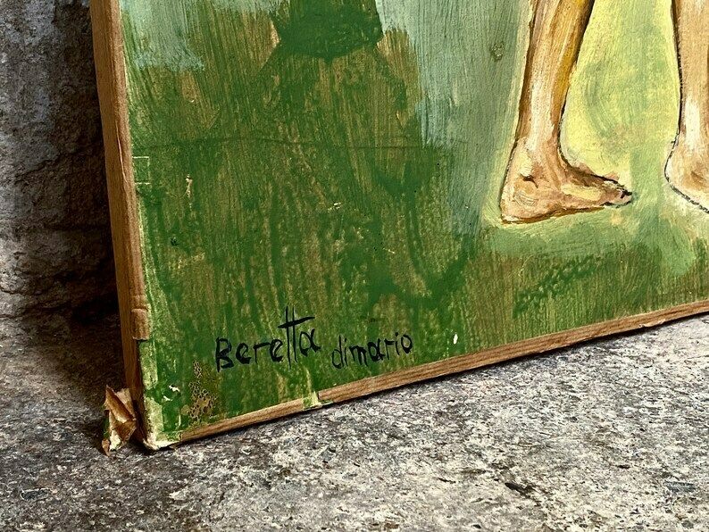 Mid Century Beretta Dimario Nude Oil Painting On Canvas   Film Actress Gaby Morlay Portrait? photo for sale