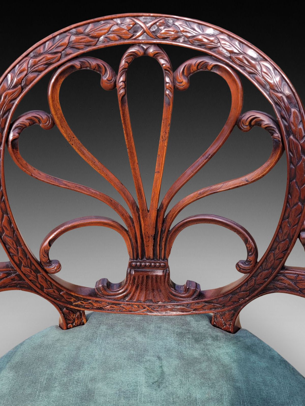 Pair Of Hepplewhite Style Mahogany Library Chairs photo Furniture