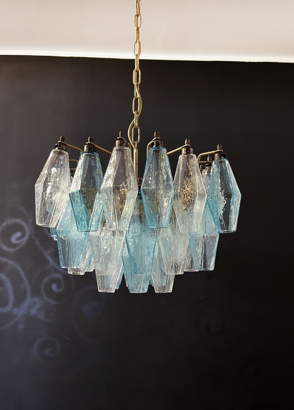 photo furniture Elegant Murano Poliedri Chandelier   Carlo Scarpa