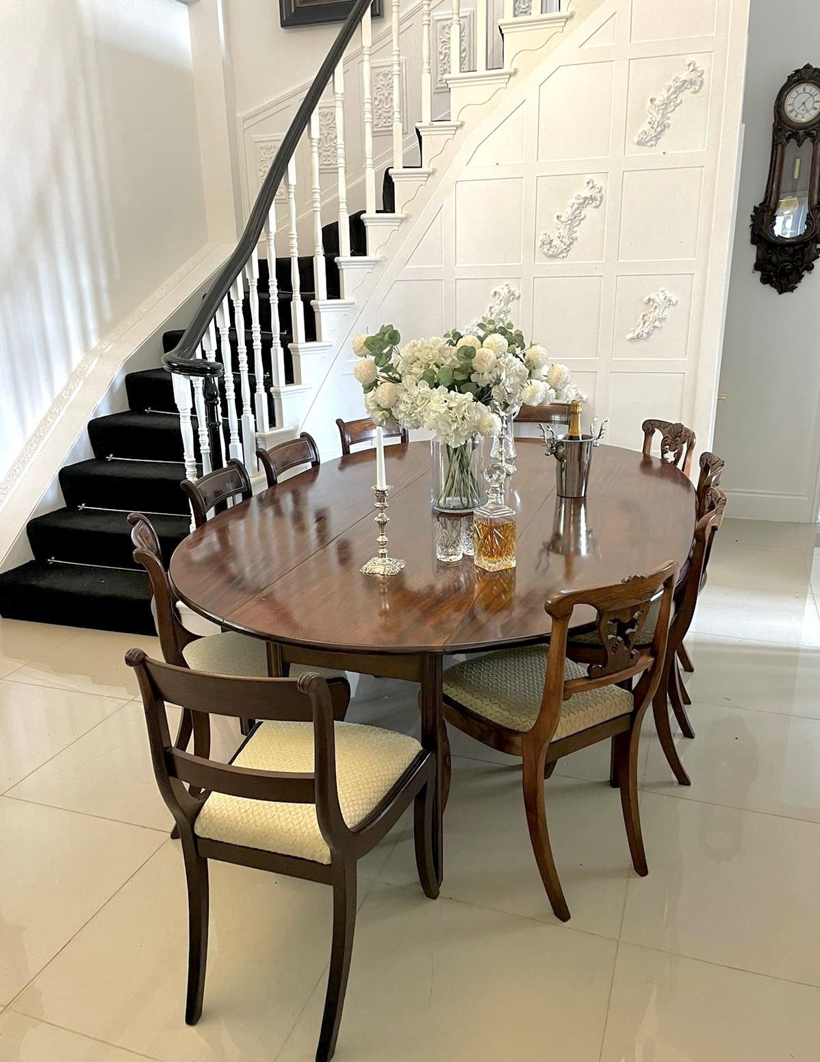 Outstanding Quality Large Antique Irish Mahogany Dining Table H 72 X D 151 X W 235cm photo for sale