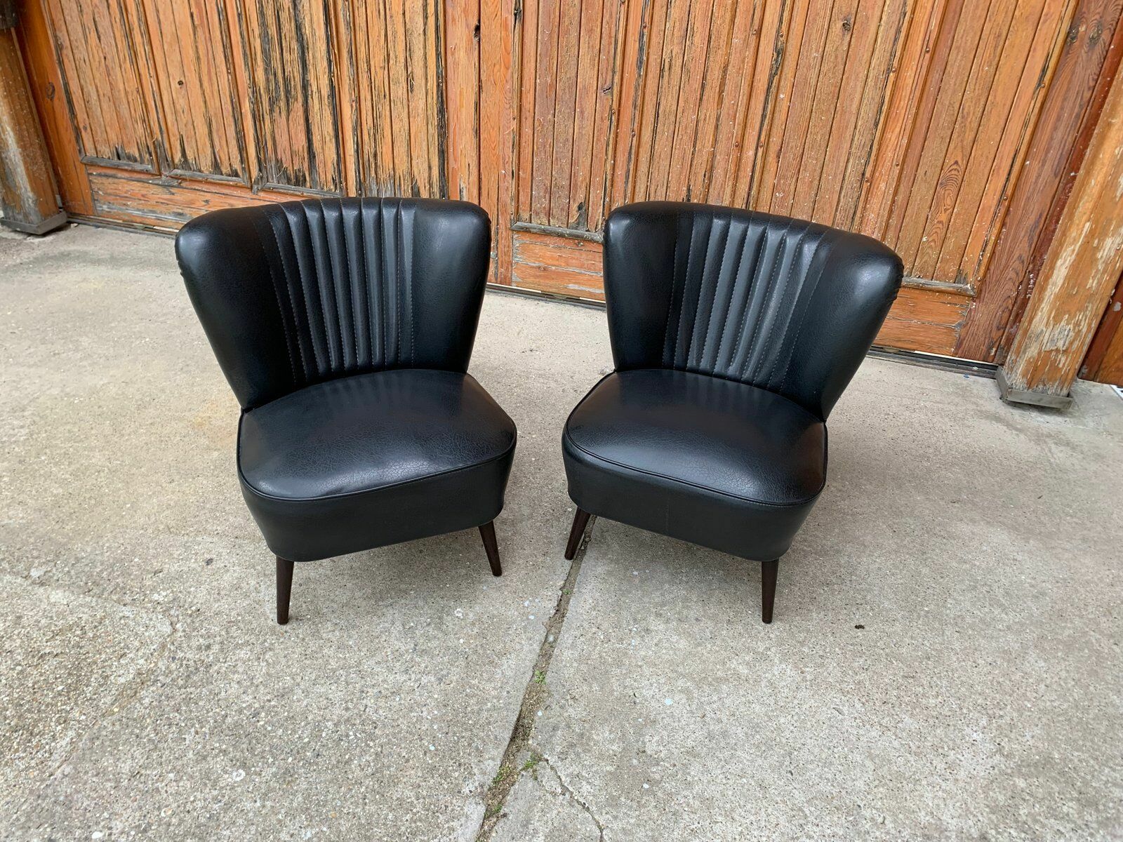 Mid Century Sky Black Cocktail Chairs, 1950s, Set Of 2 photo furniture