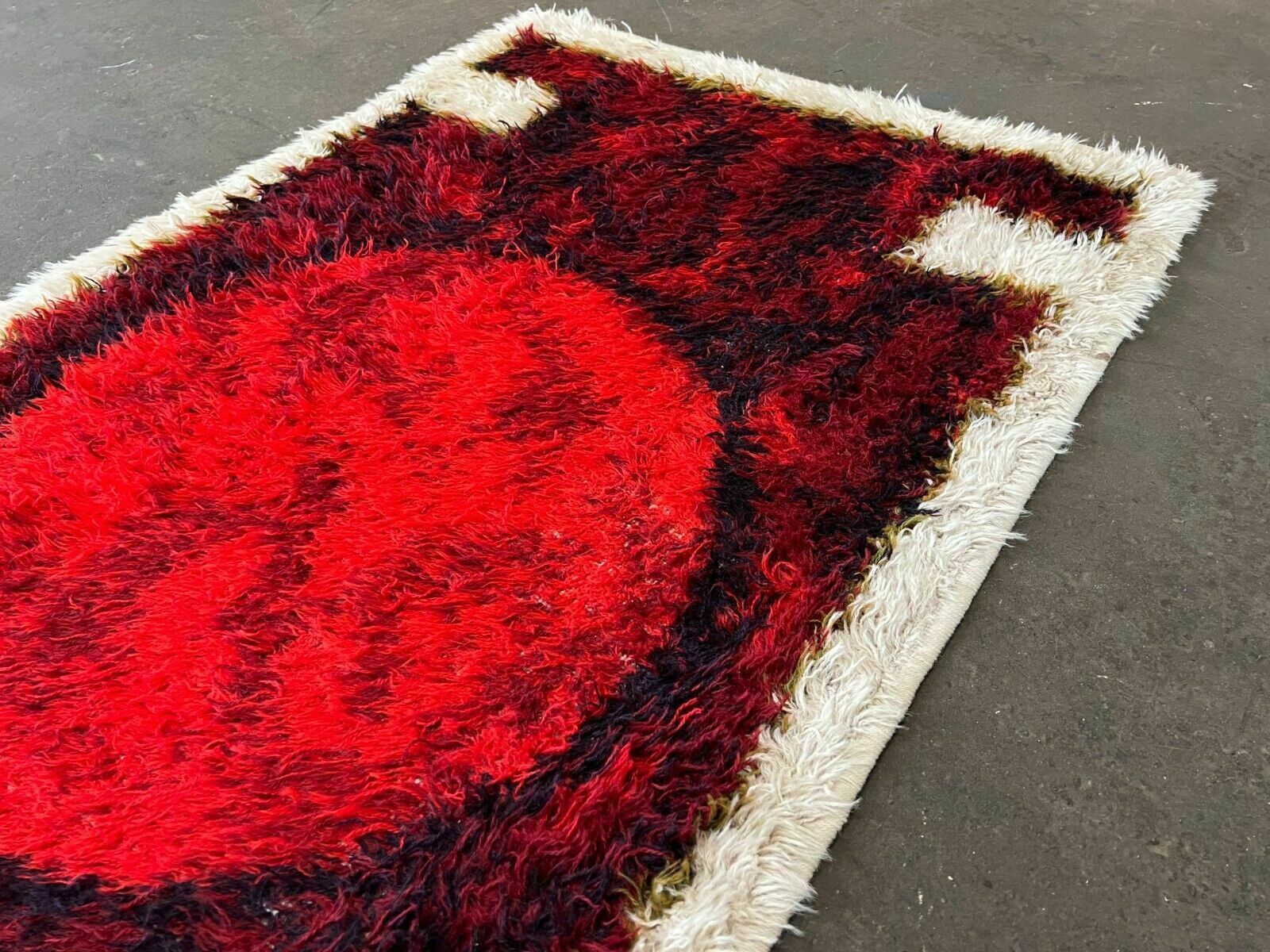 photo vintage 60s 70s Runner Rug Carpet Rug Space Age By Hojer Eksport Denmark Design