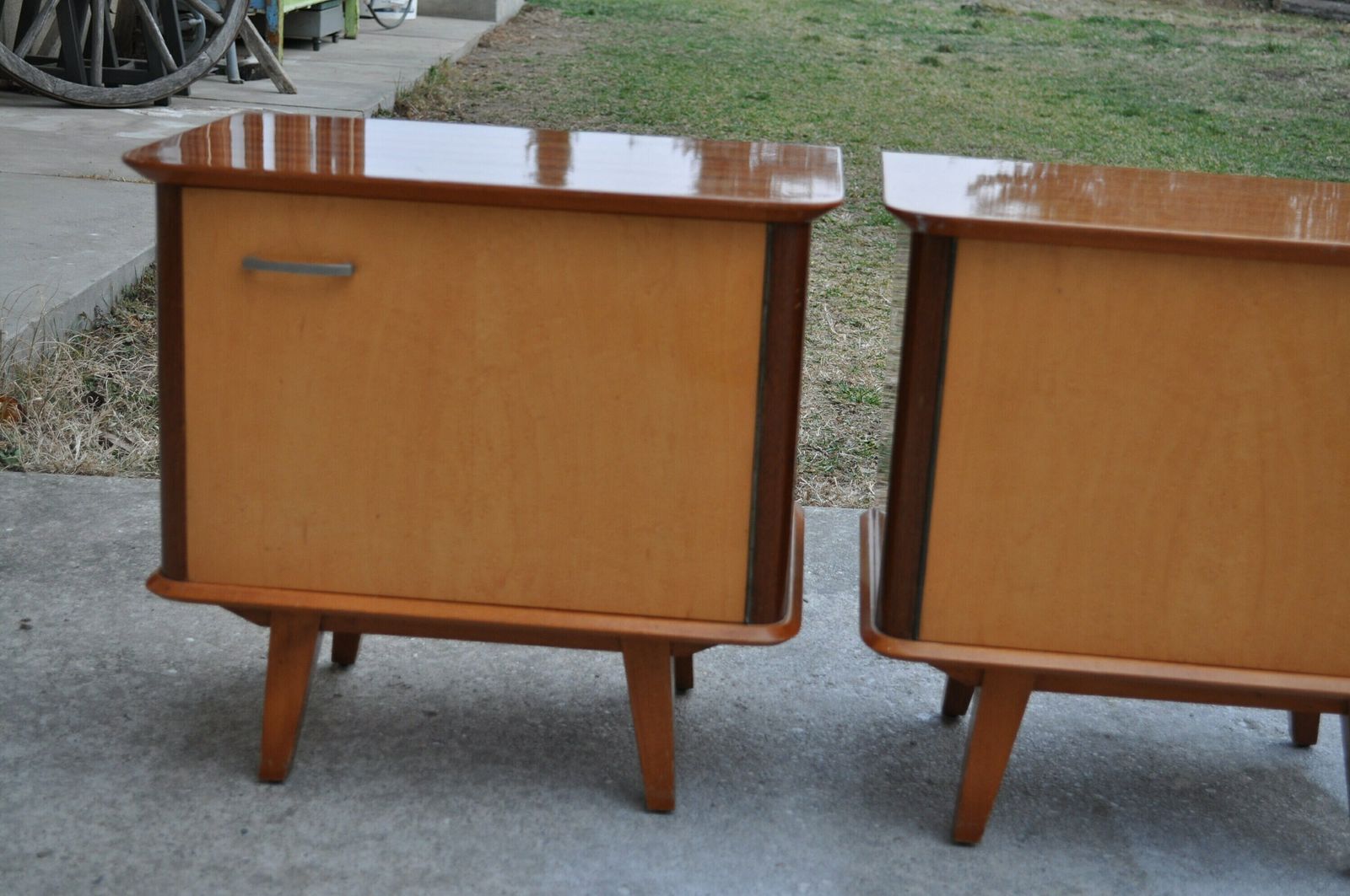 Mid Century Nightstands, 1950s, Set Of 2 photo for sale