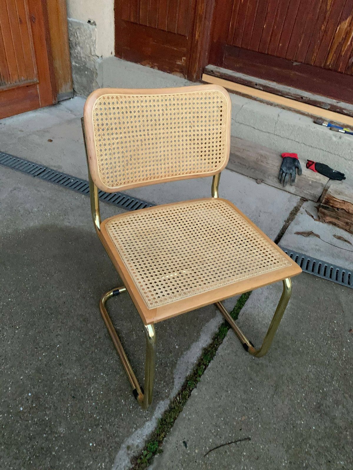 Mid Century Modern Italian Marcel Breuer B32 Cesca Chair, 70s