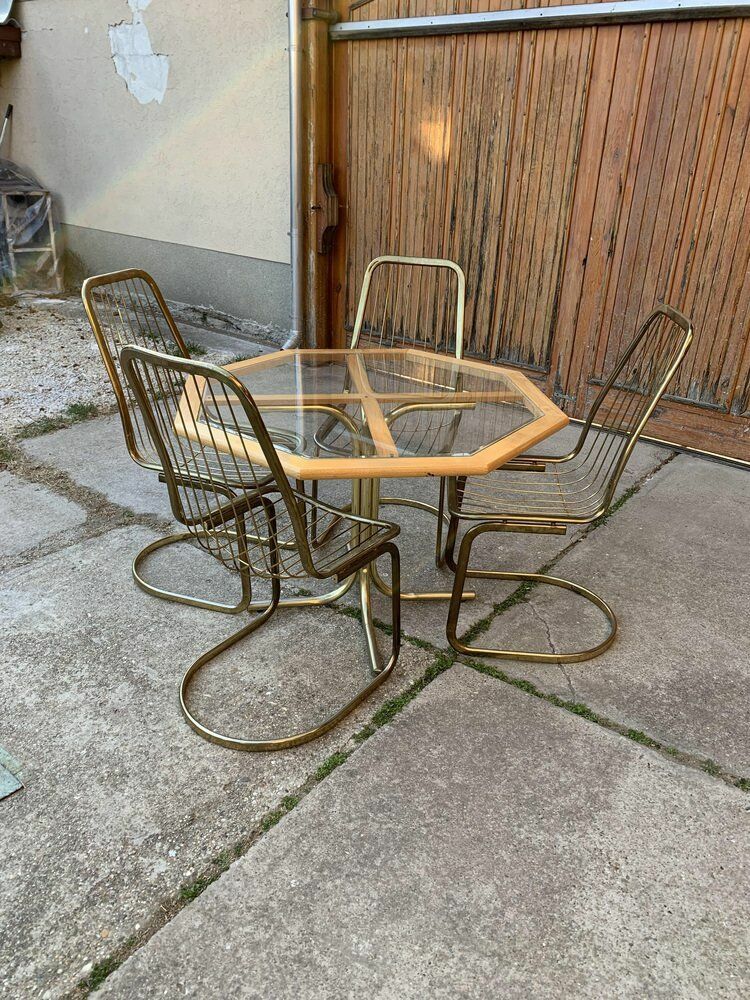 Vintage Dining Table And Chairs, Set Of 5 photo Furniture