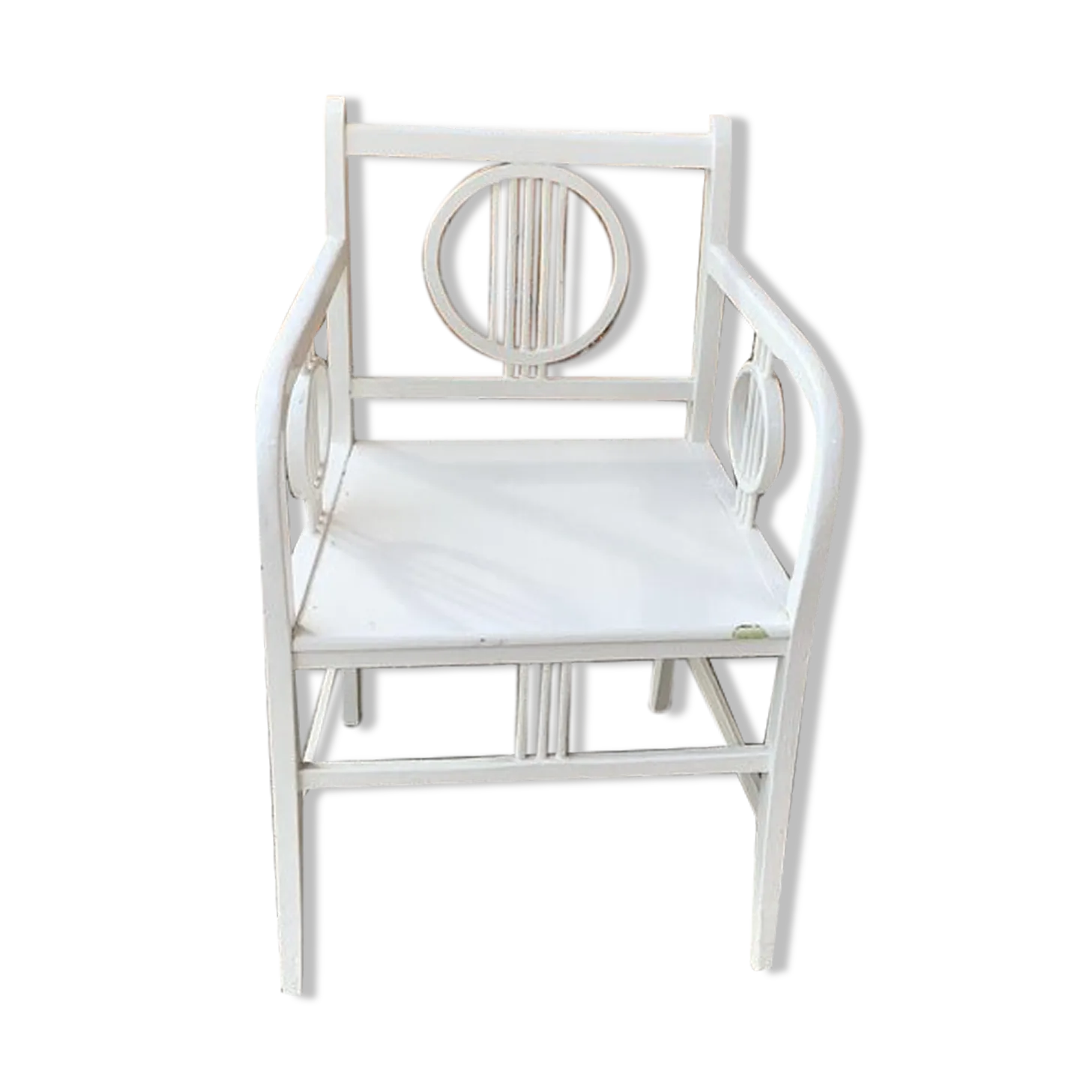 Art Deco White Painted Chair, 1930
