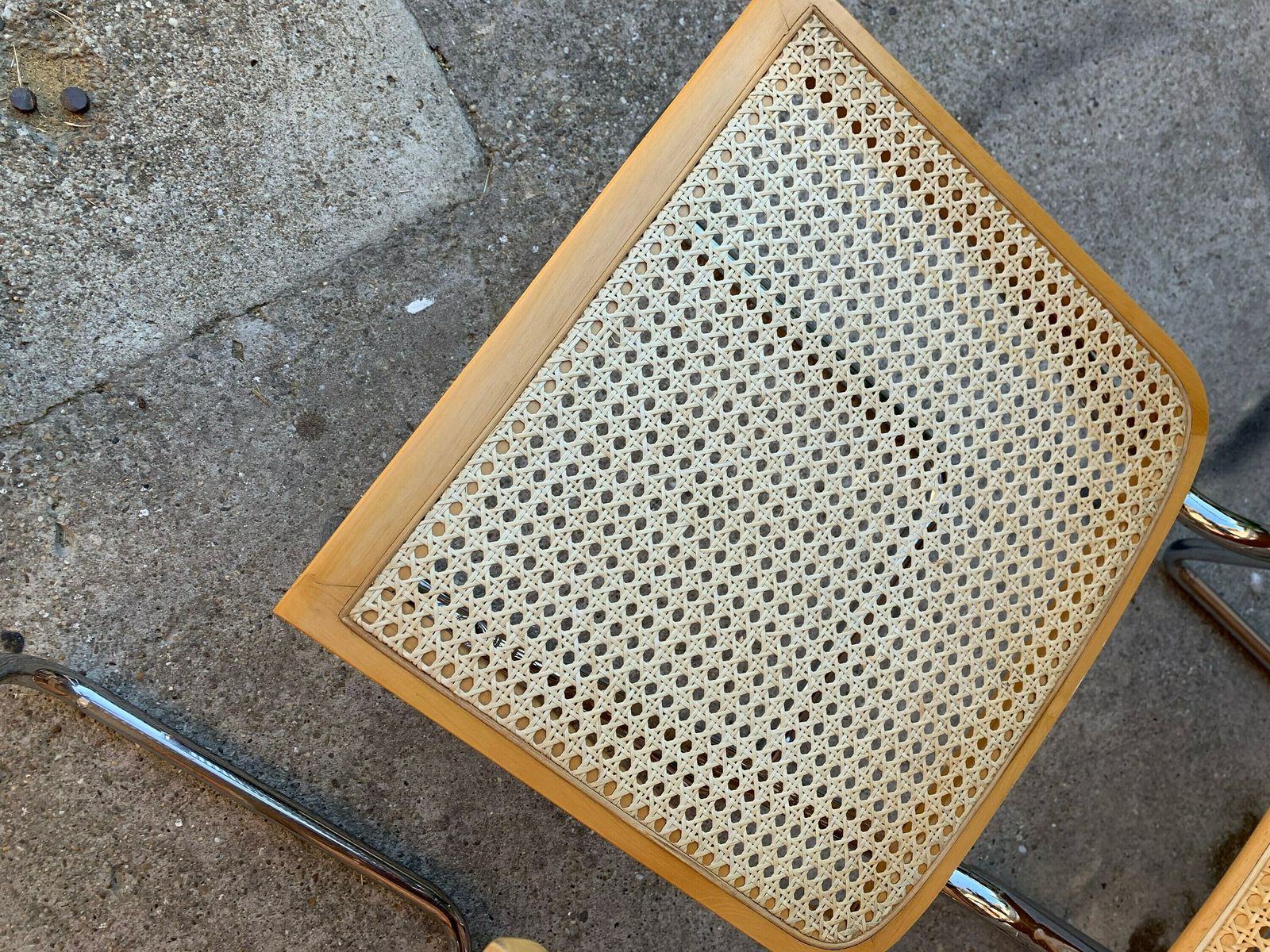 Mid Century Cantilever Chairs Set Of 4 / Marcel Breuer B64 Italian Armchairs / Made In Italy photo vinterior
