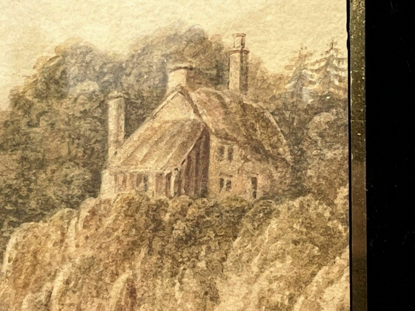 photo furniture Framed Maritime Watercolour. Circa 1830 F.Rawlins. Somerset