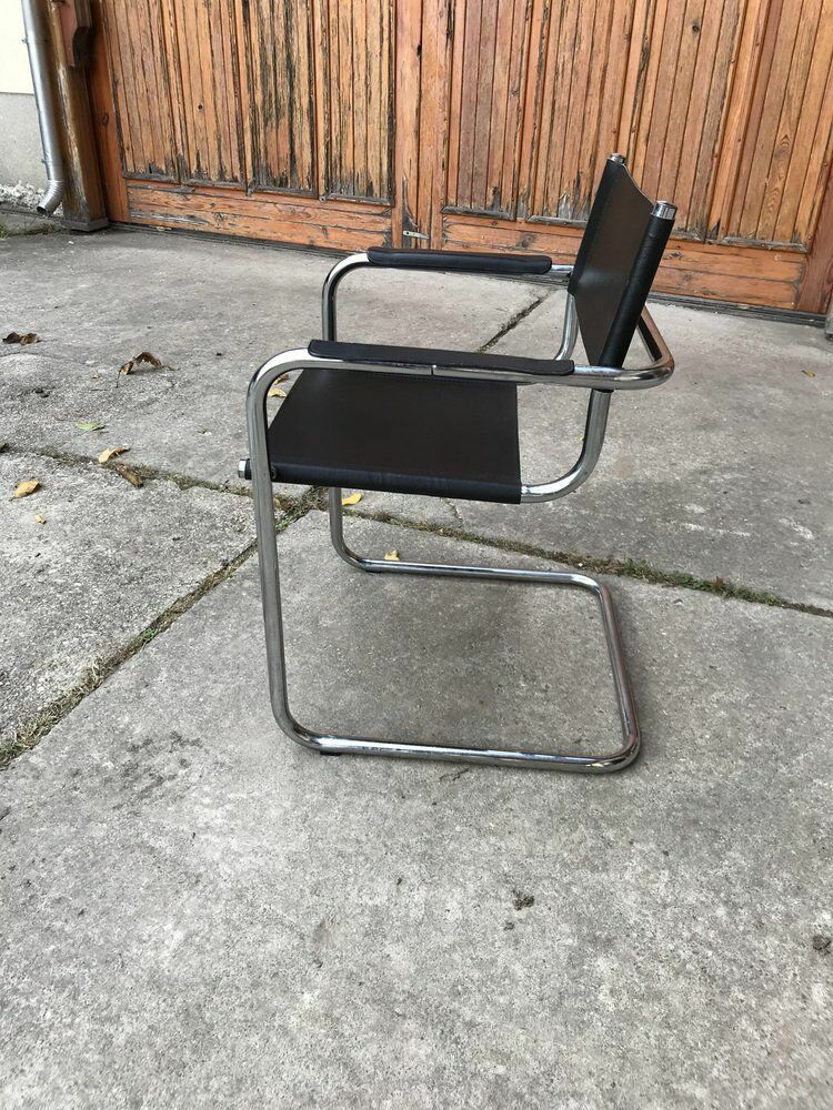 Mid Century Chrome Tubular Coffee Table With Chairs, 1960s, Set Of 3 photo vintage