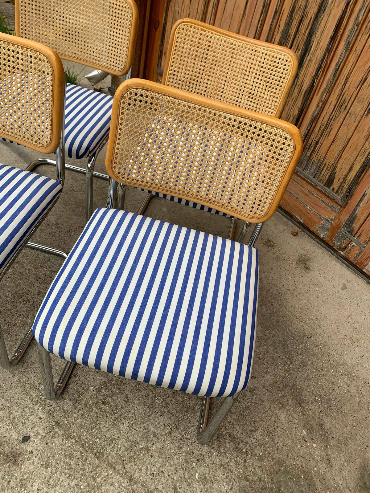 Mid Century Modern Italian Marcel Breuer B32 Cesca Chair, 70s Set Of 4 photo for sale