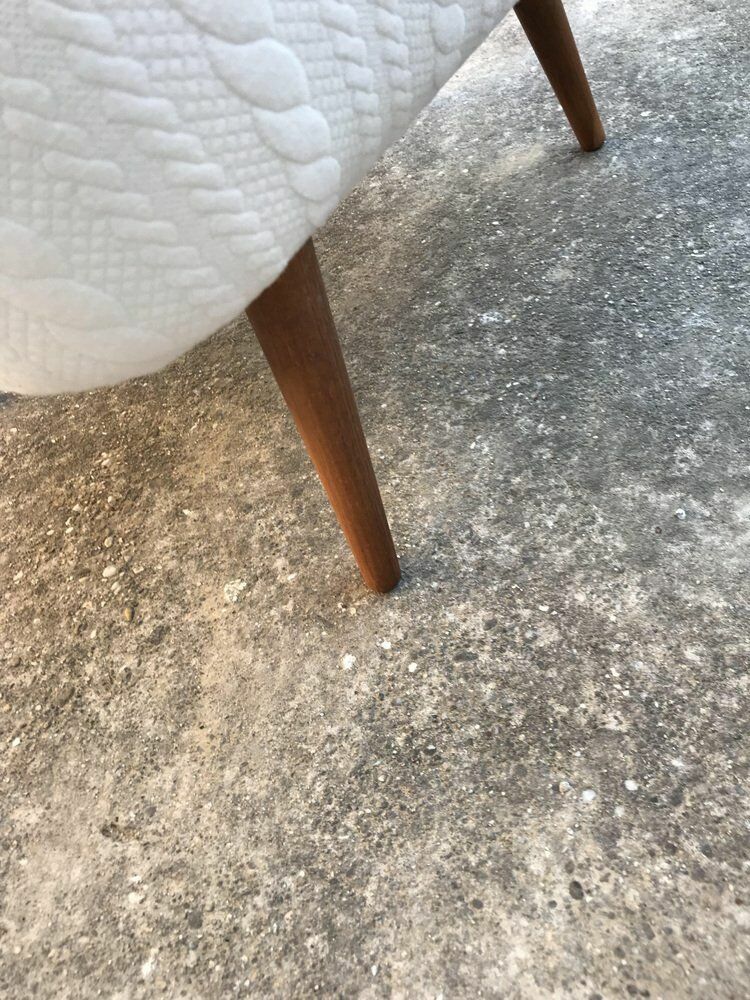 Hungarian White Club Chair, 1950s photo furniture