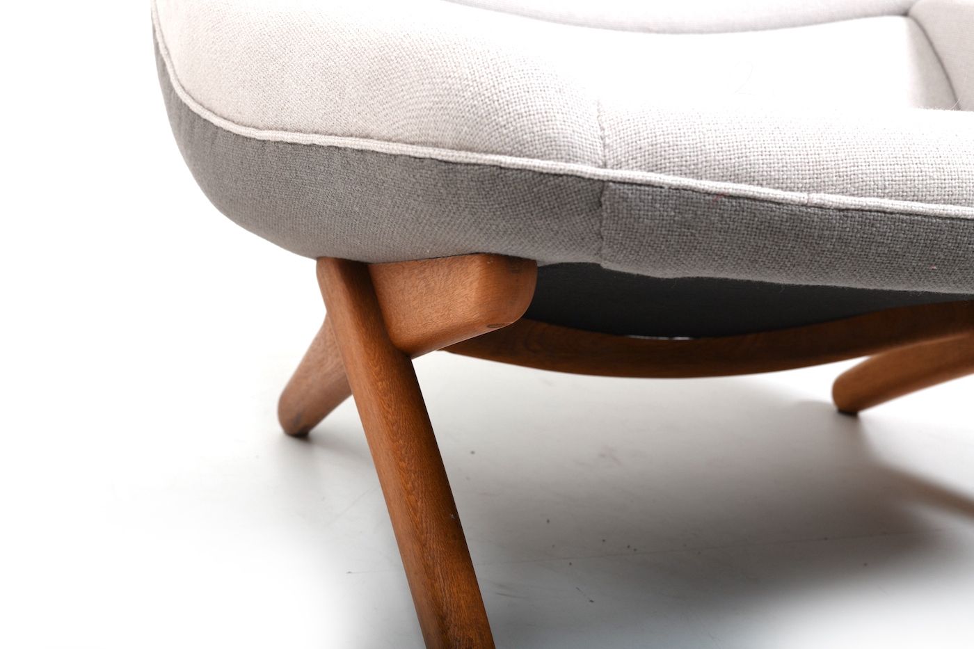 photo for sale Illum Wikkelsø Lounge Chair Model 'Ml91' 1950s / New Upholstered!
